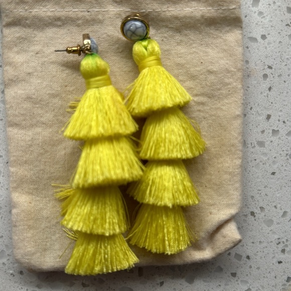NEW LISTING! Baublebar yellow tassle earrings - Picture 5 of 6